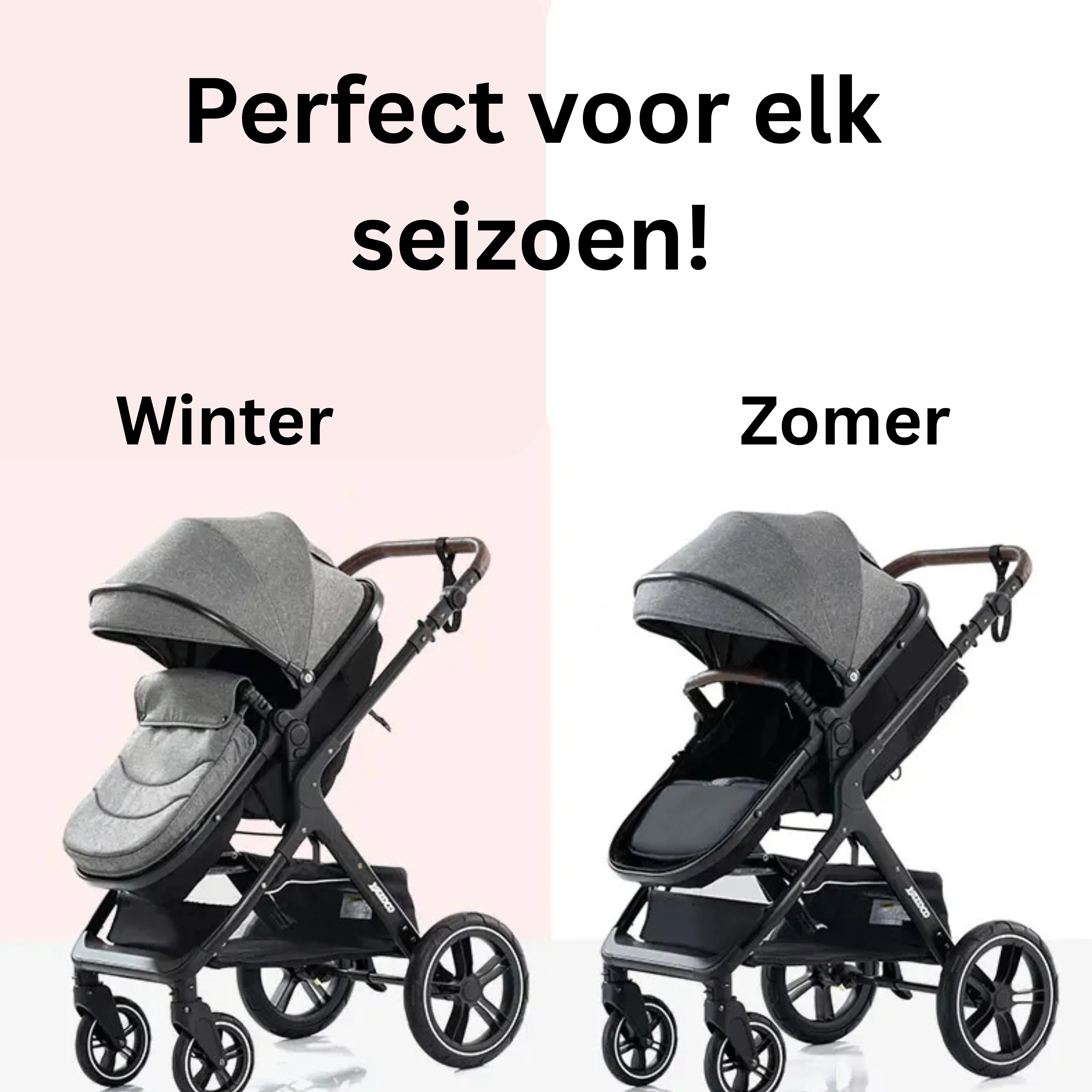 Twinky 4-in-1 Kinderwagen - Dark Grey (Buggy, Autostoel & Reisbedje in 1) - Image 3