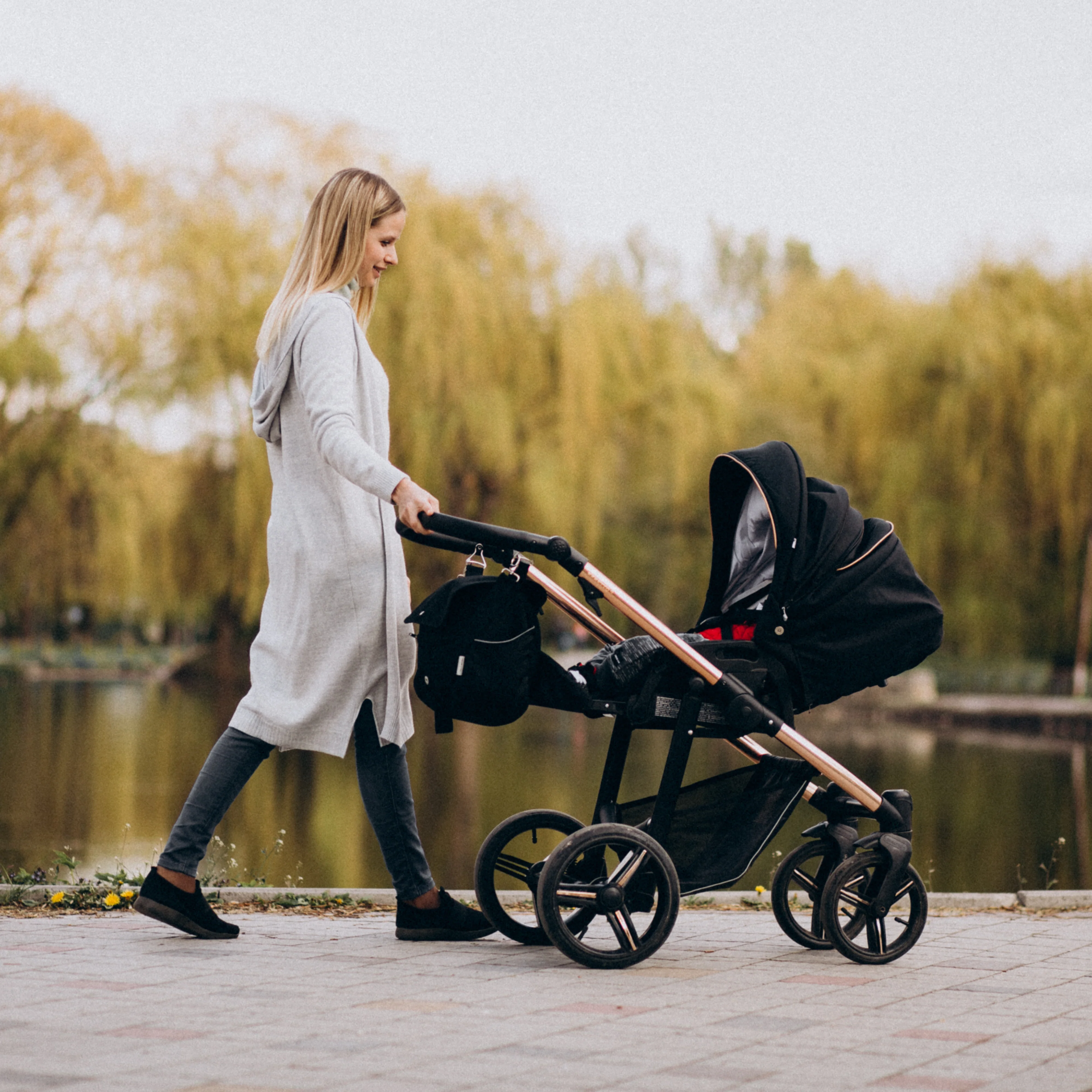 Twinky 4-in-1 Kinderwagen Luxury Set - Grijs - Image 5