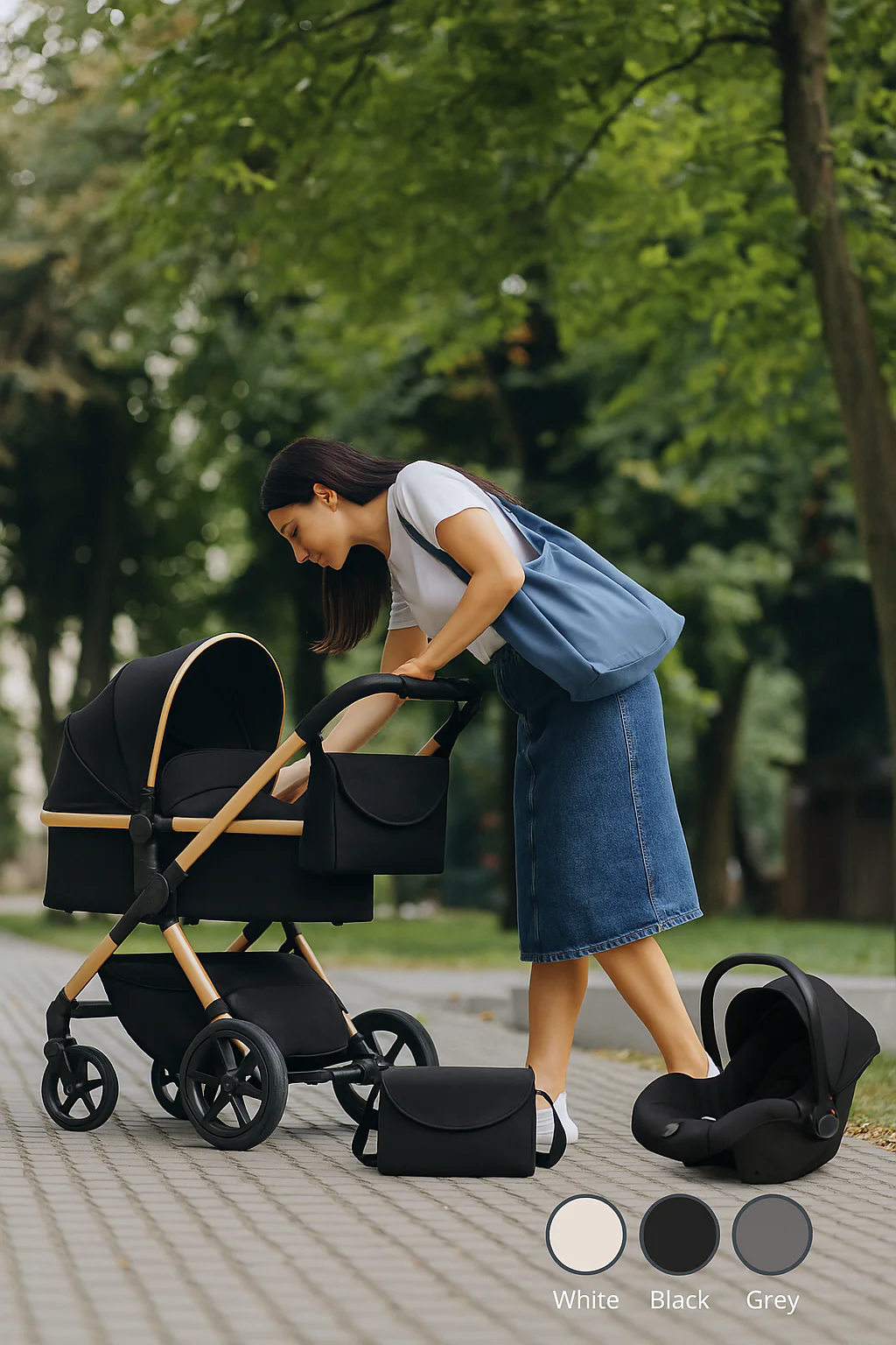 Twinky All-in-1 Kinderwagen Set - Zwart - Image 10