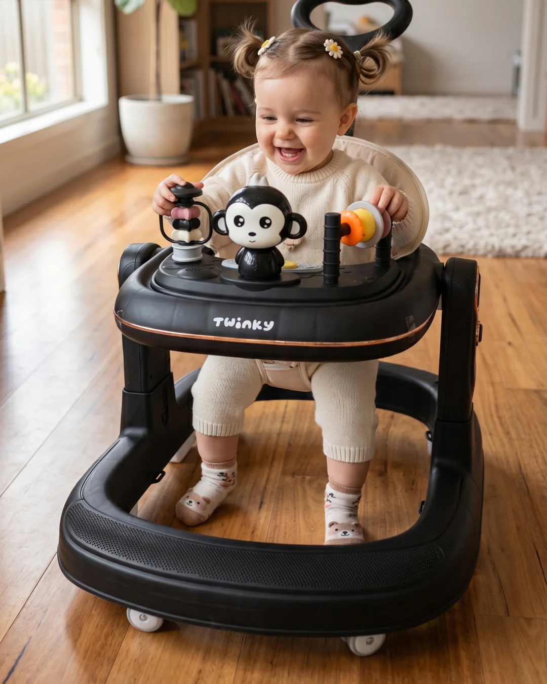 Twinky Babywalker GO - 2-in-1 Loopstoel & Loopwagen - Black - Image 7