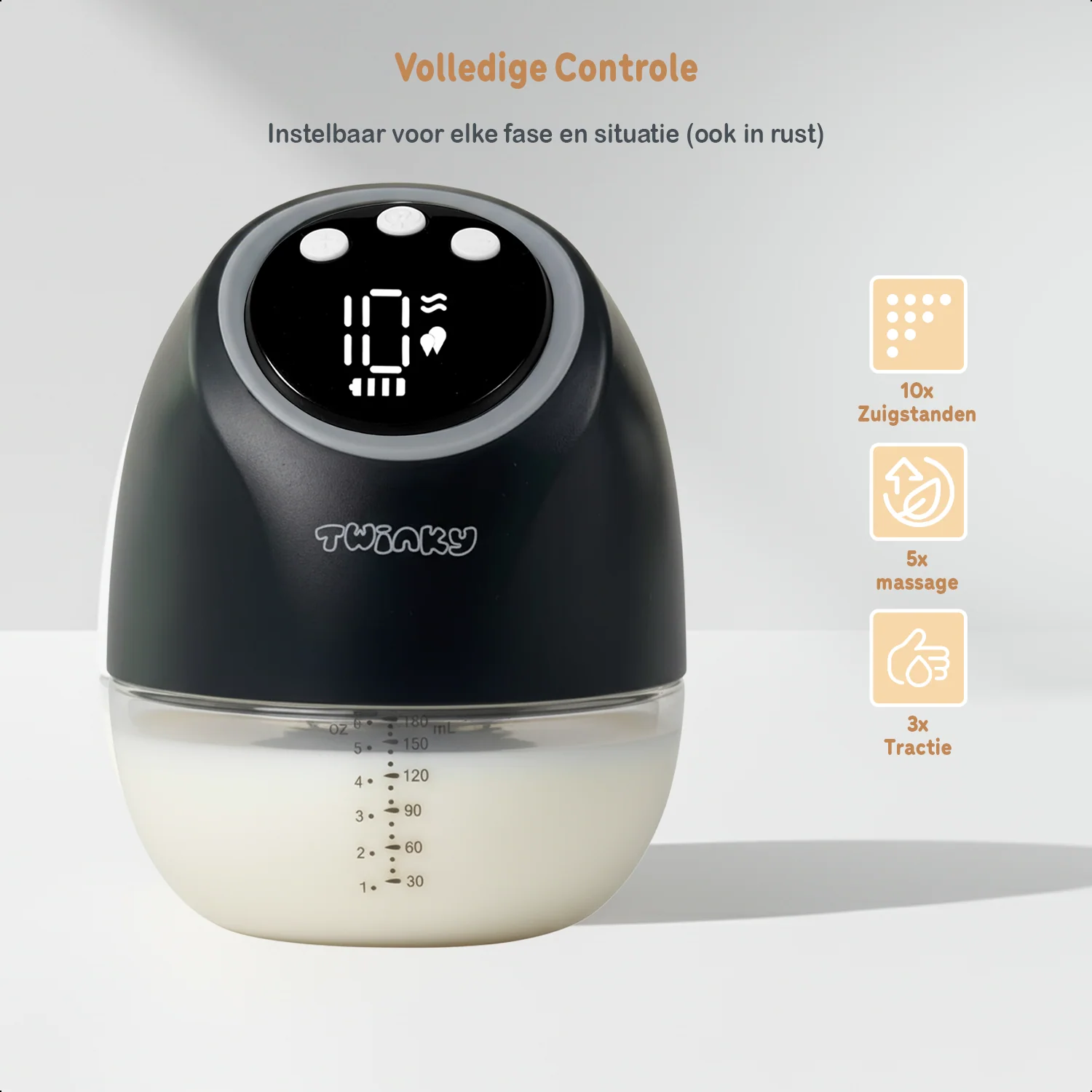 Twinky Elektrische Borstkolf 2x - Zwart - Image 3