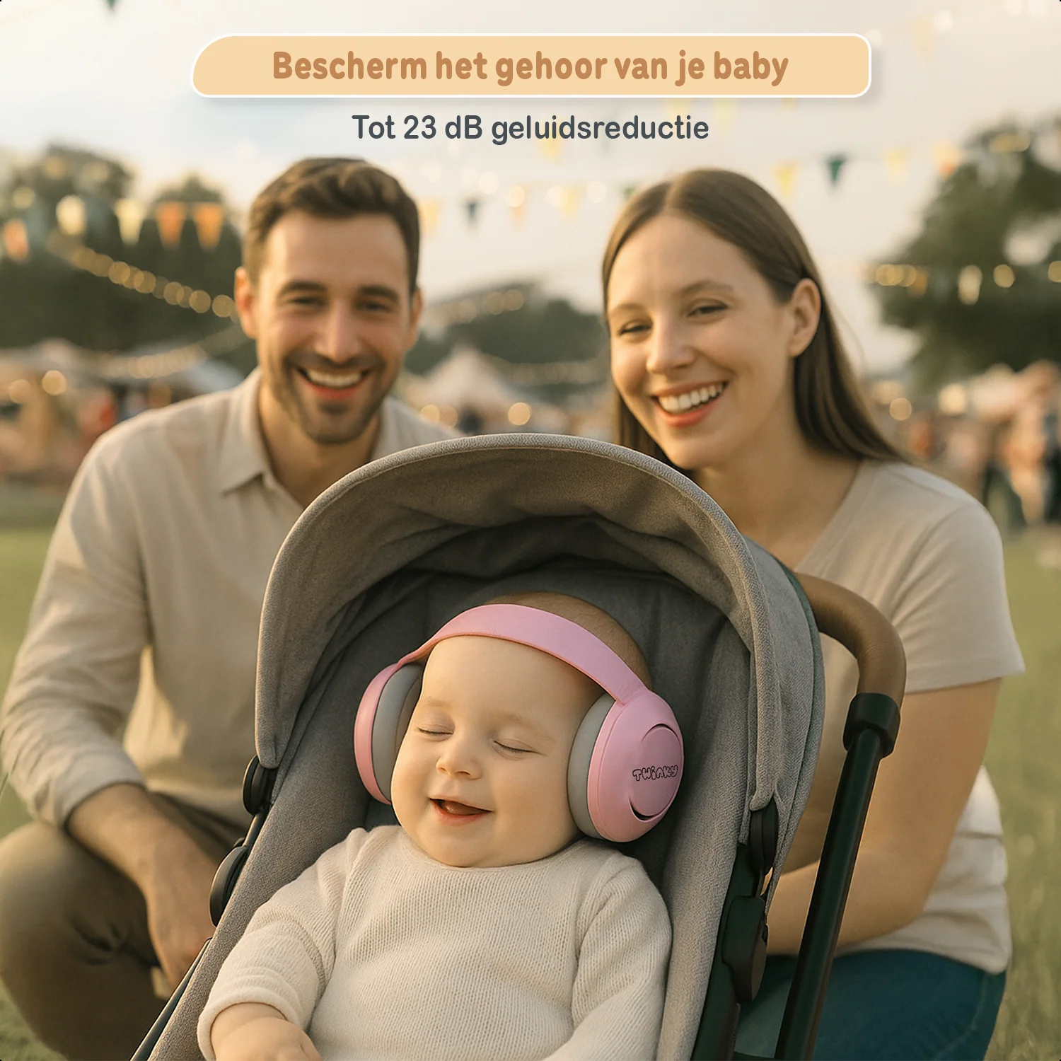 Twinky Baby Muffy's - Gehoorbescherming voor Baby en Peuter - Roze - Image 3