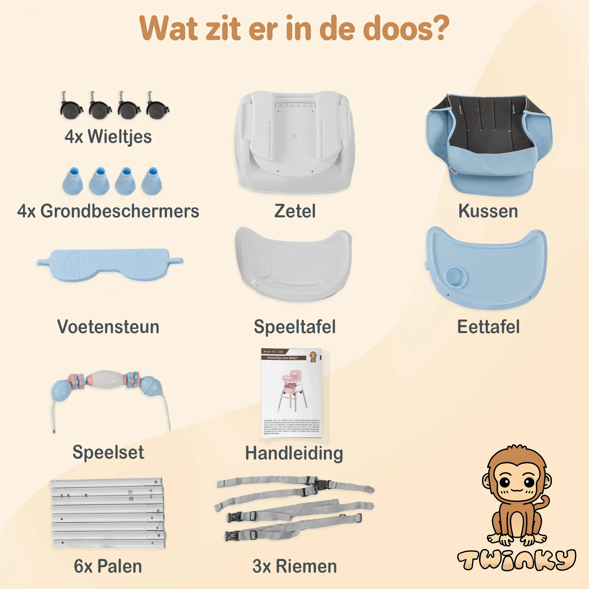 Twinky Kinderstoel - Blauw - Image 7