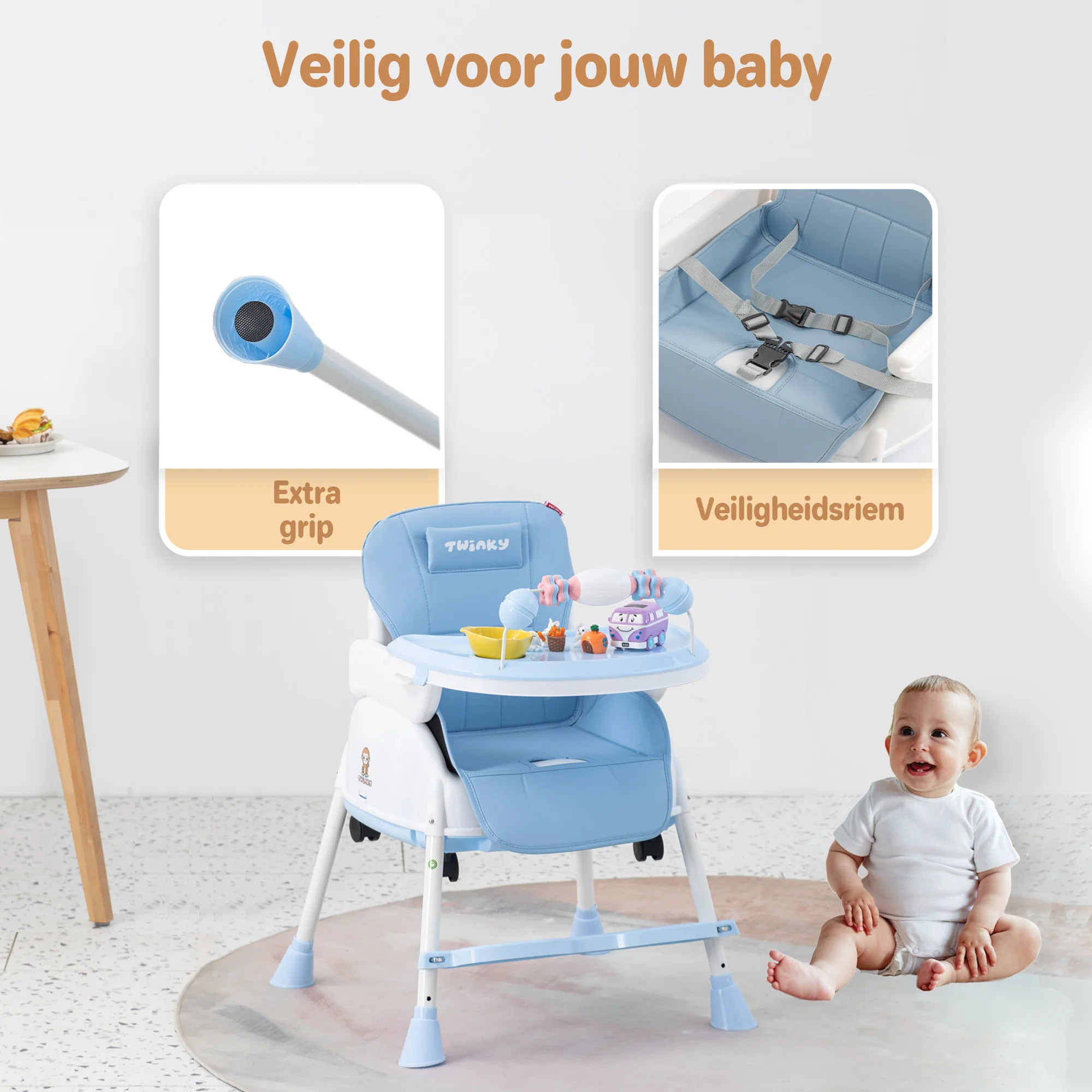 Twinky Kinderstoel - Blauw - Image 8