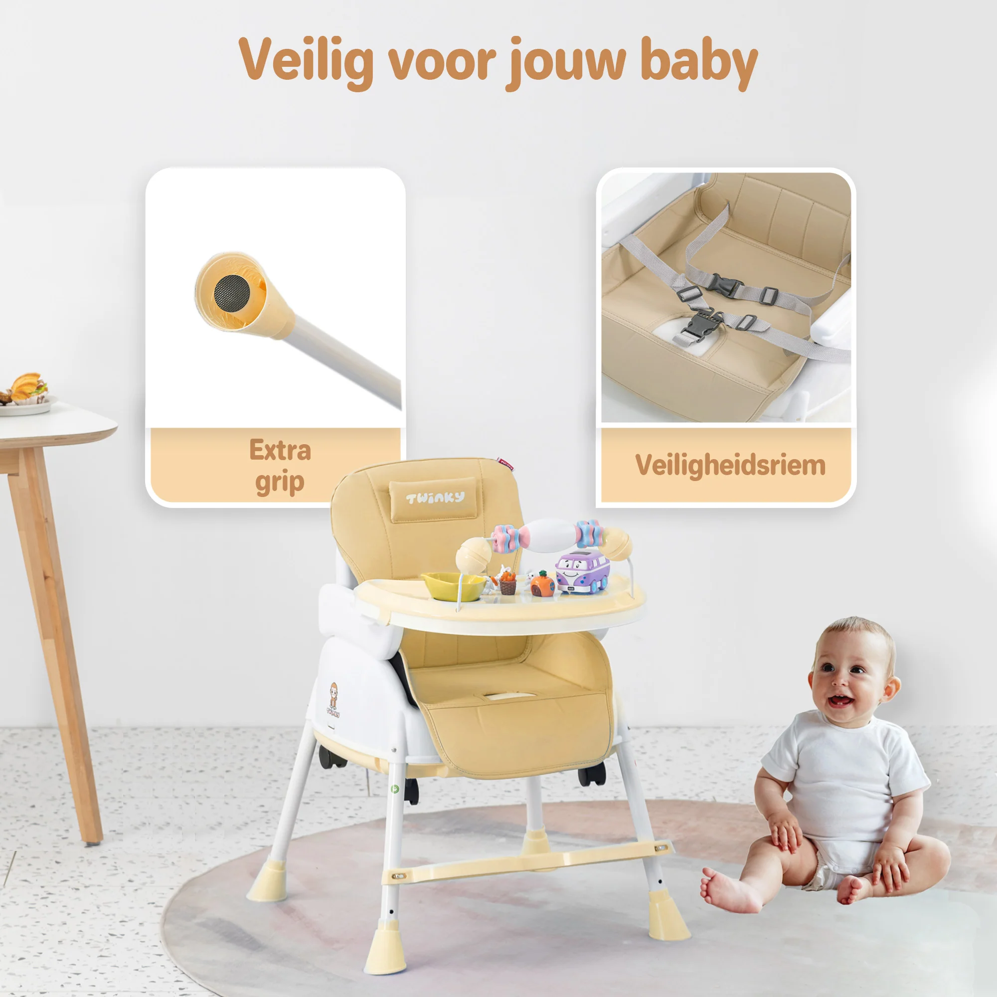 Twinky Kinderstoel - Bruin - Image 9
