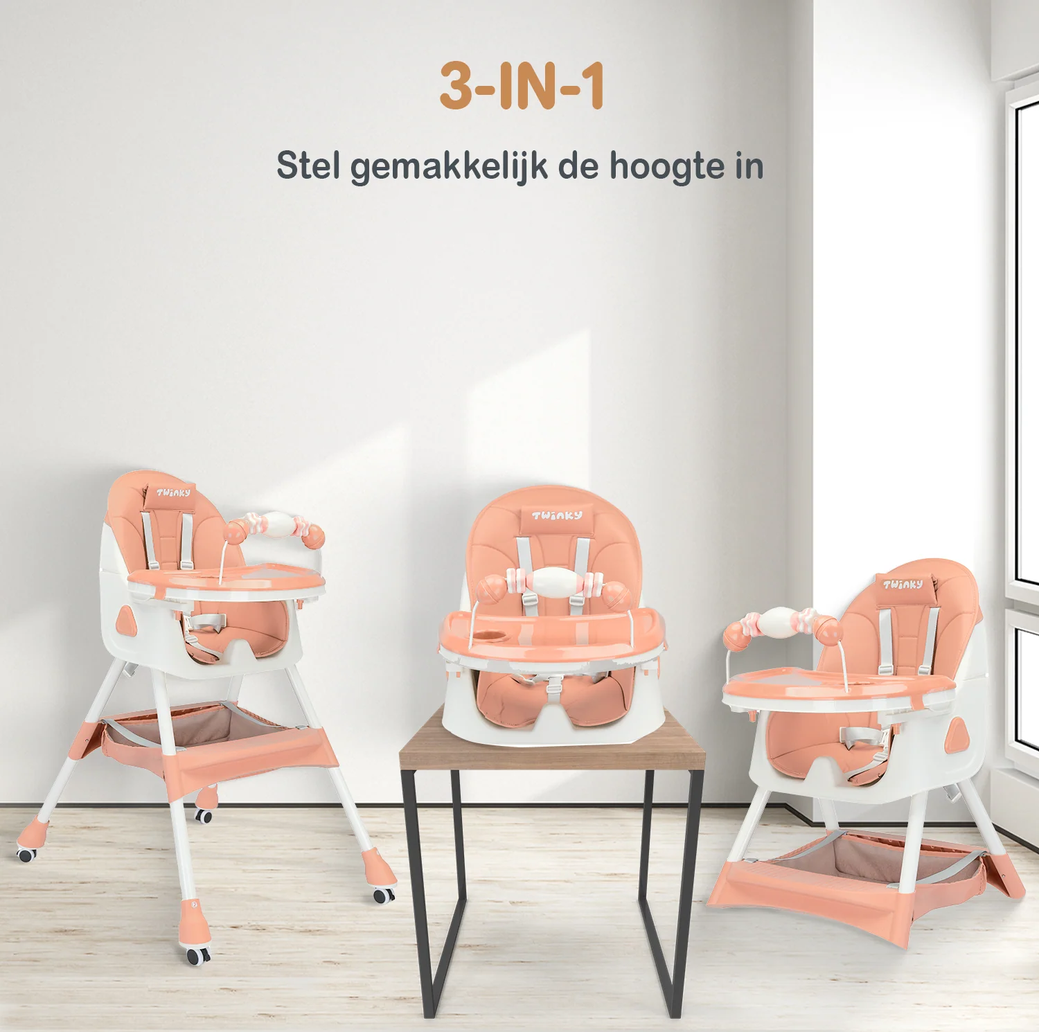 Twinky Kinderstoel MAXI - Roze - Image 9