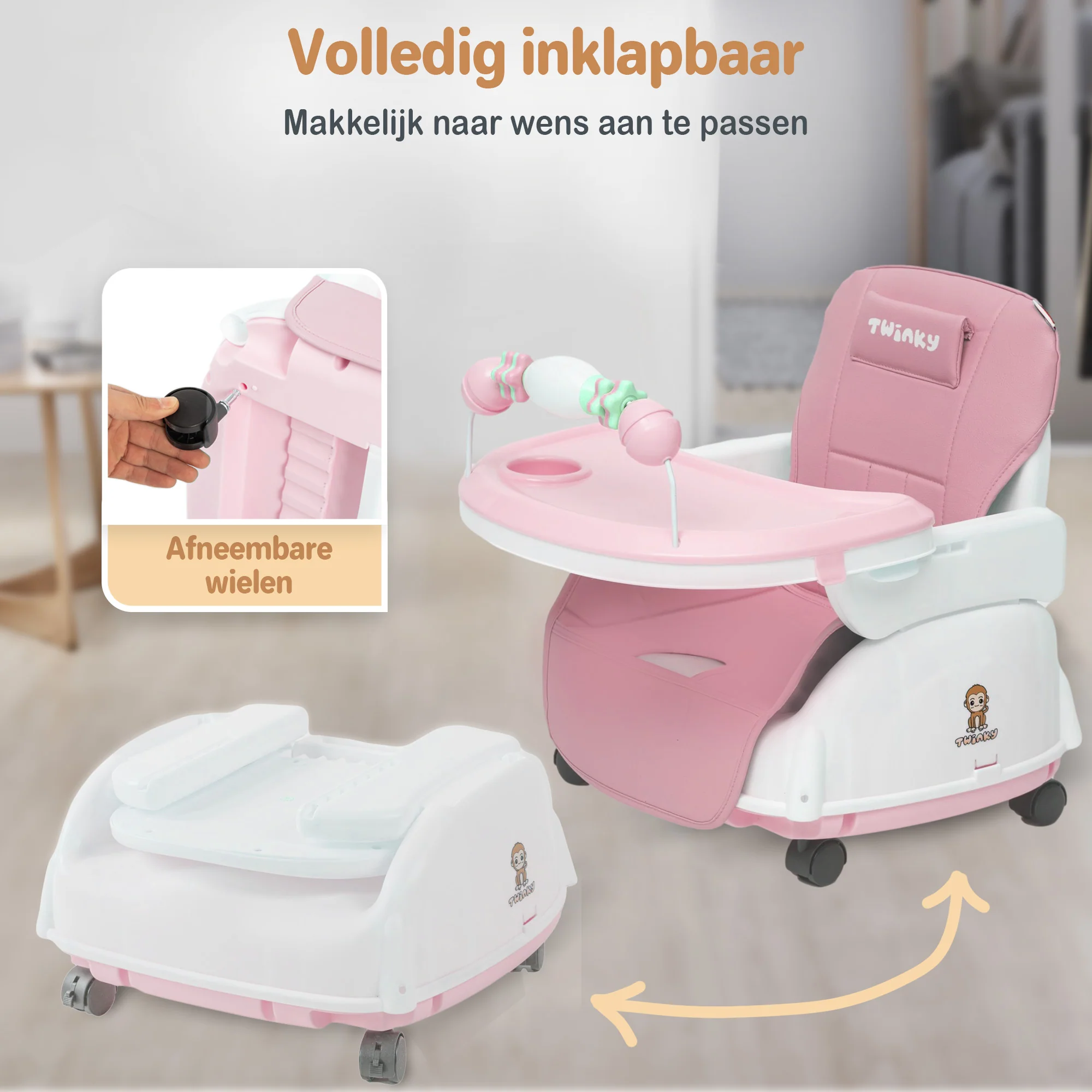 Twinky Kinderstoel - Roze - Image 5