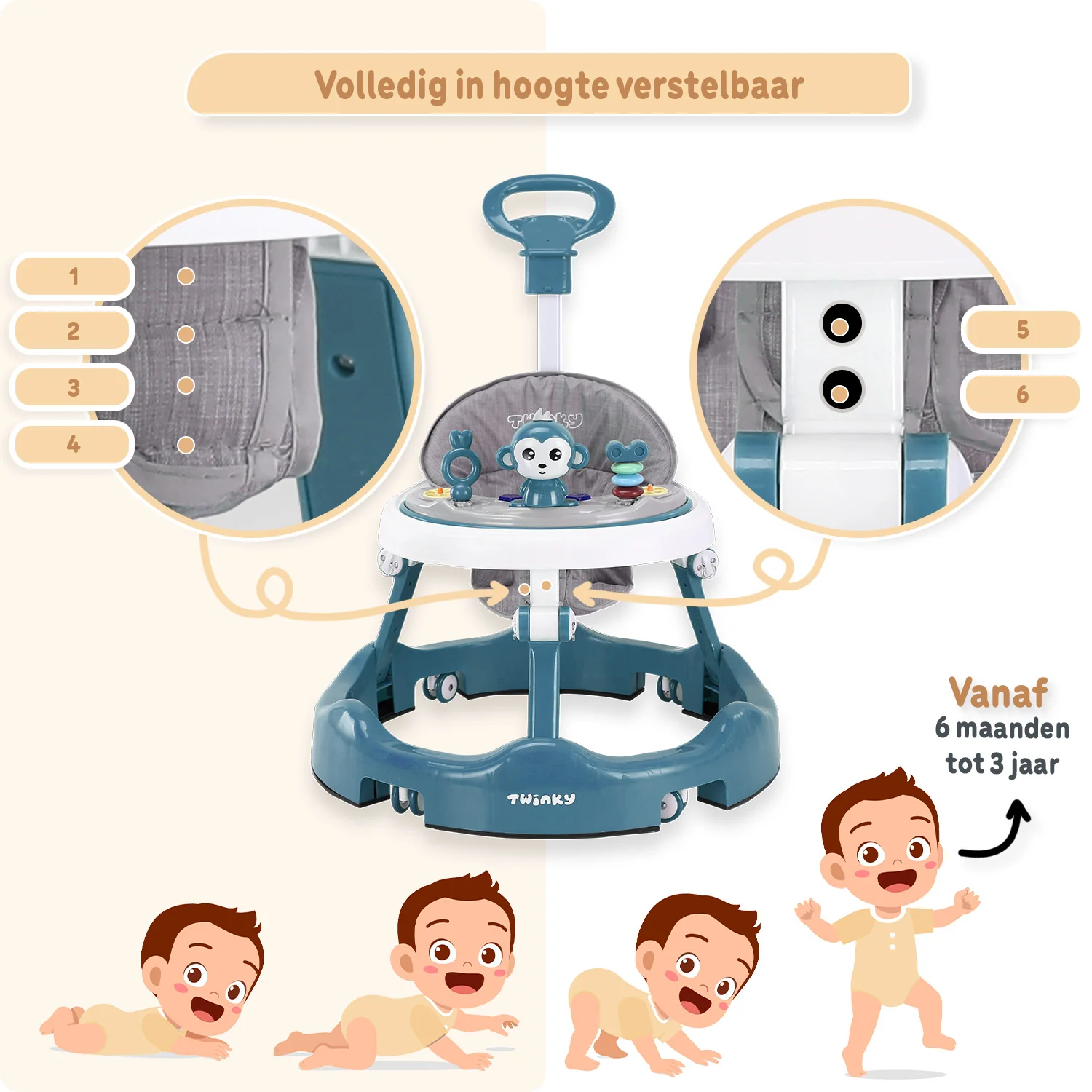 Twinky Babywalker - Loopstoel Azur - Image 3
