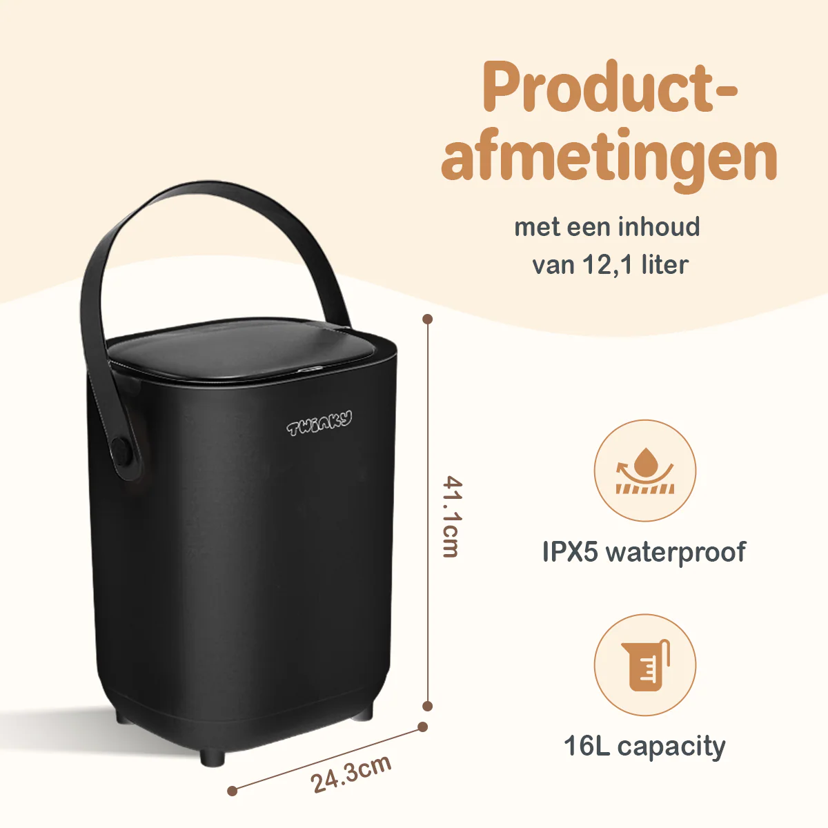 Twinky Luieremmer - Sensor Model – Zwart - Image 3