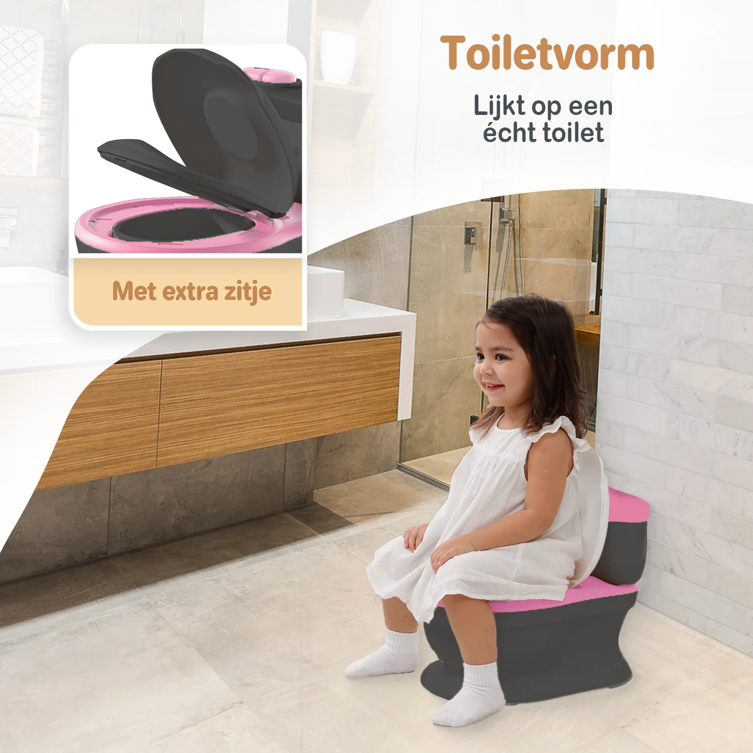 Twinky Potty - Plaspotje Zwart Roze - Image 6