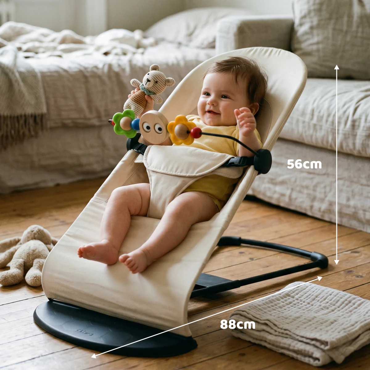 Twinky Ergonomische Schommelstoeltje - Beige - Image 8
