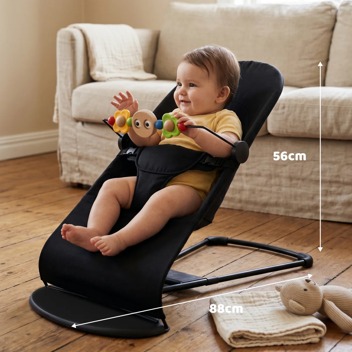 Twinky Ergonomische Schommelstoeltje - Zwart - Image 9